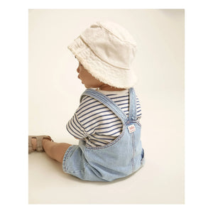 Búho - Gestreifte Gelato Bio-Baumwolle Baby T-Shirt | Marineblau