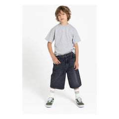 Finger in the nose - Bermuda Denim Oversize Sacha | Denim gri