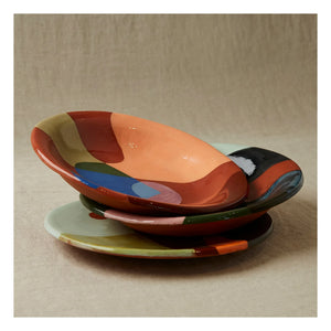Rosi Mistou - Terracotta Salad Bowl | Navy Blue