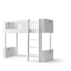 Oliver Furniture - Orta Yükseklikta Ahşap Mini+ Karyola 68x162cm | Beyaz