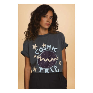 Elise Chalmin - Cosmic Trip Pamuk Tişört | Gri