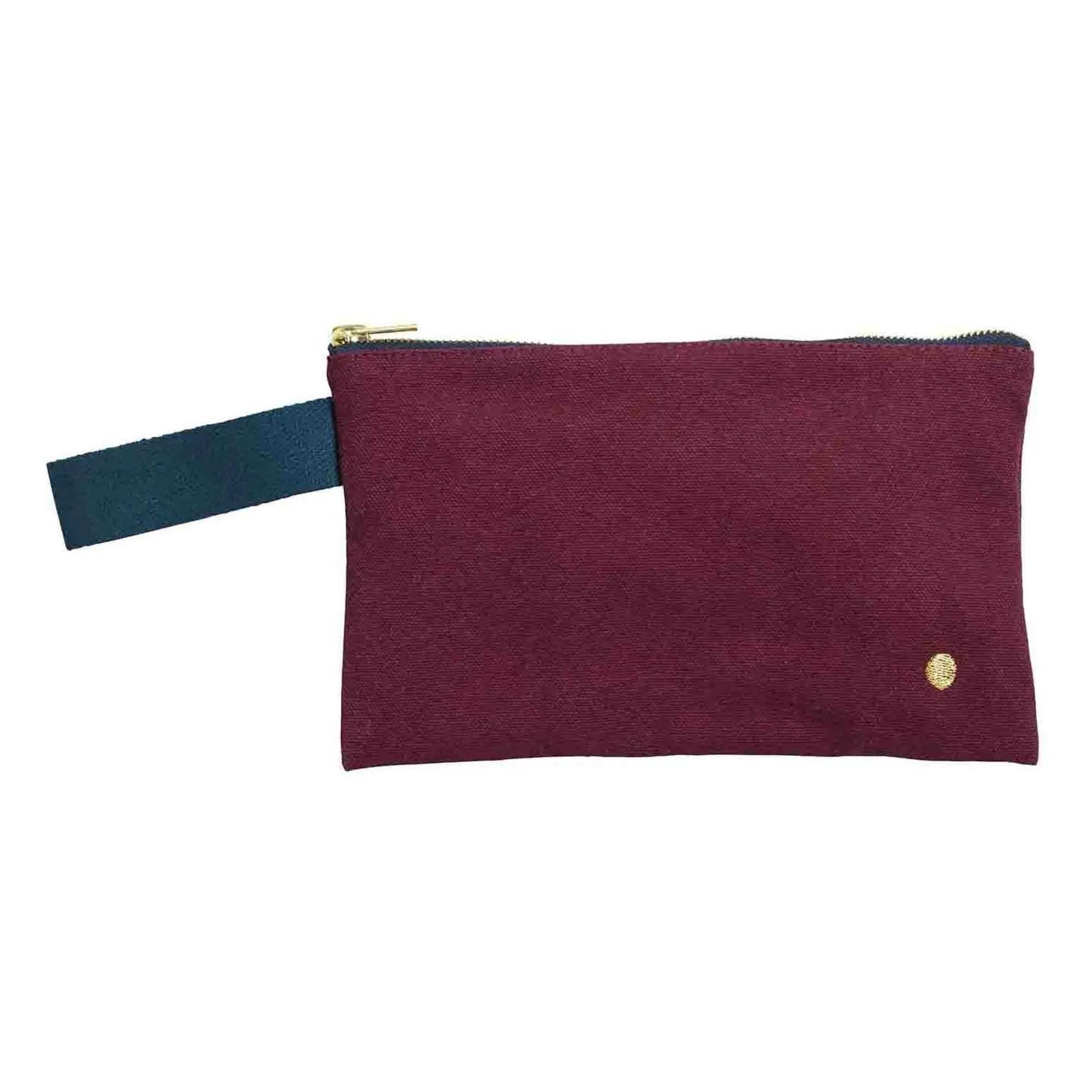 La cerise sur le gâteau - Clutch-Tasche mit Henkel aus Bio-Baumwolle | Bordeaux