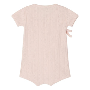 Bonpoint - Pointelle Chamomile Organik Pamuklu Combishort | Pudra pembe