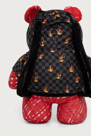 Sprayground - حقيبة ظهر ديابلو موني بير (Diablo Moneybear) باللون الأحمر 910B8696NSZ