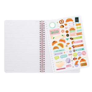 Legami - Çizgili A5 Defter - Resimli Sert Kapak - Kruvasan - Spiralli