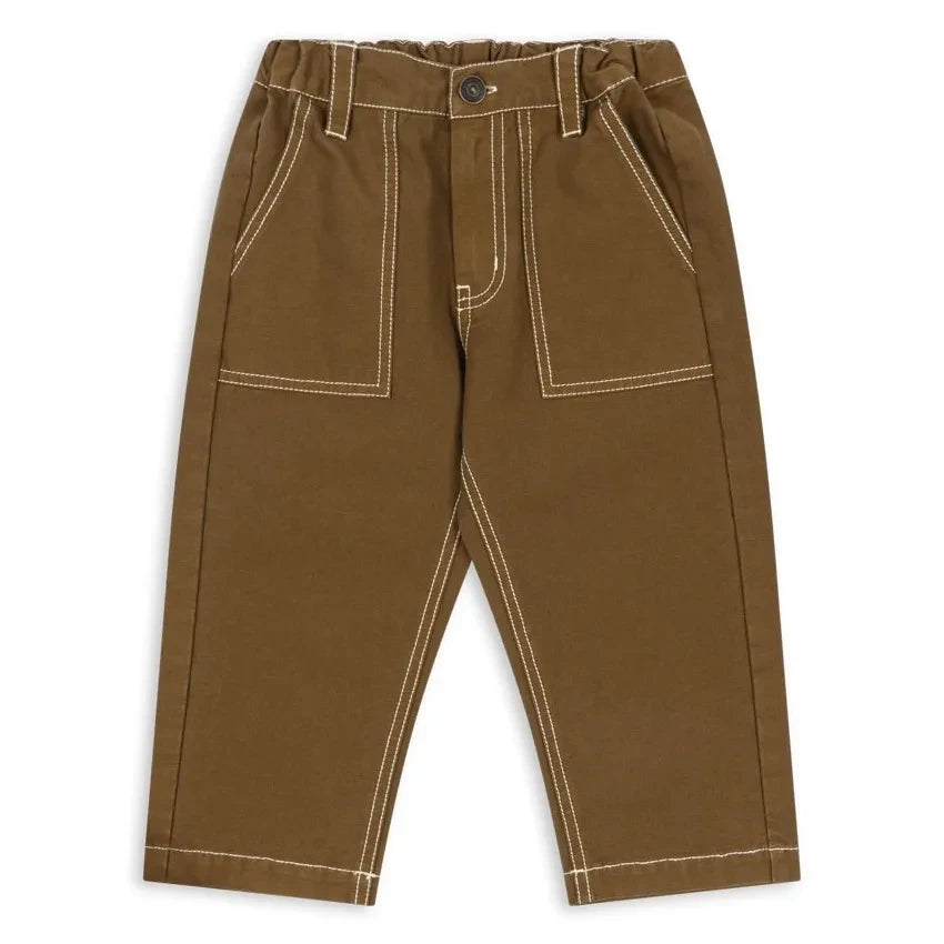 Konges Sløjd - Pantalón Rida de algodón orgánico | Marrón