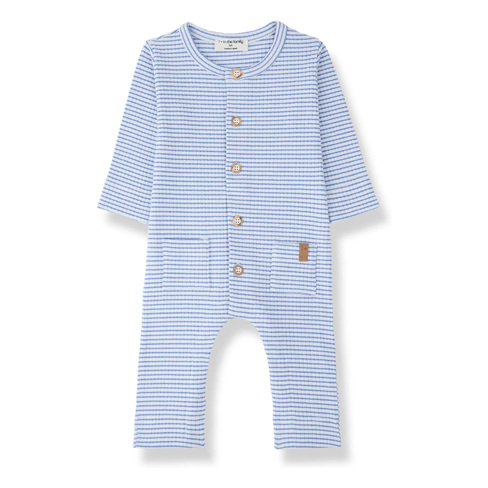 1+ in the family - Çizgili Cambrils Fitilli Pijama | Açık mavi