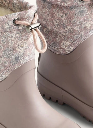 Wheat - Thermo Drizzle Botas de lluvia con estampado floral | Rosa pálido