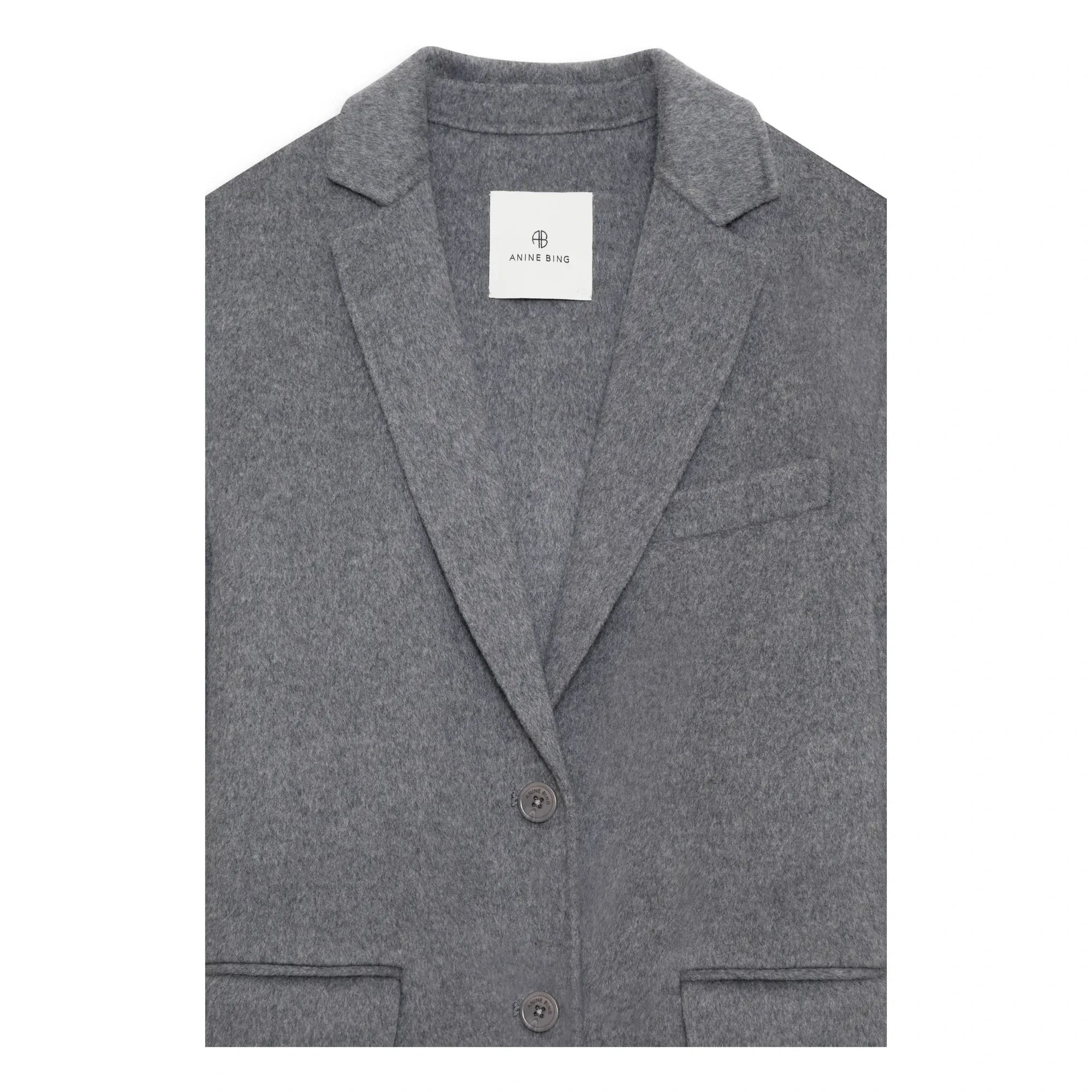 Anine Bing - Quinn Wool and Cashmere Jacket | Heather Grey