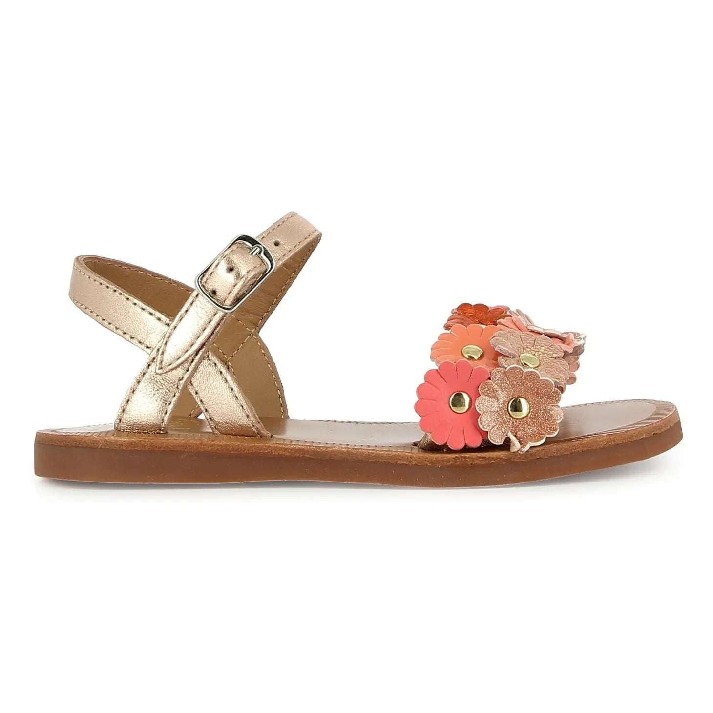 Pom d'Api - Plagette Multi Flo sandaletler | Bakır kırmızısı