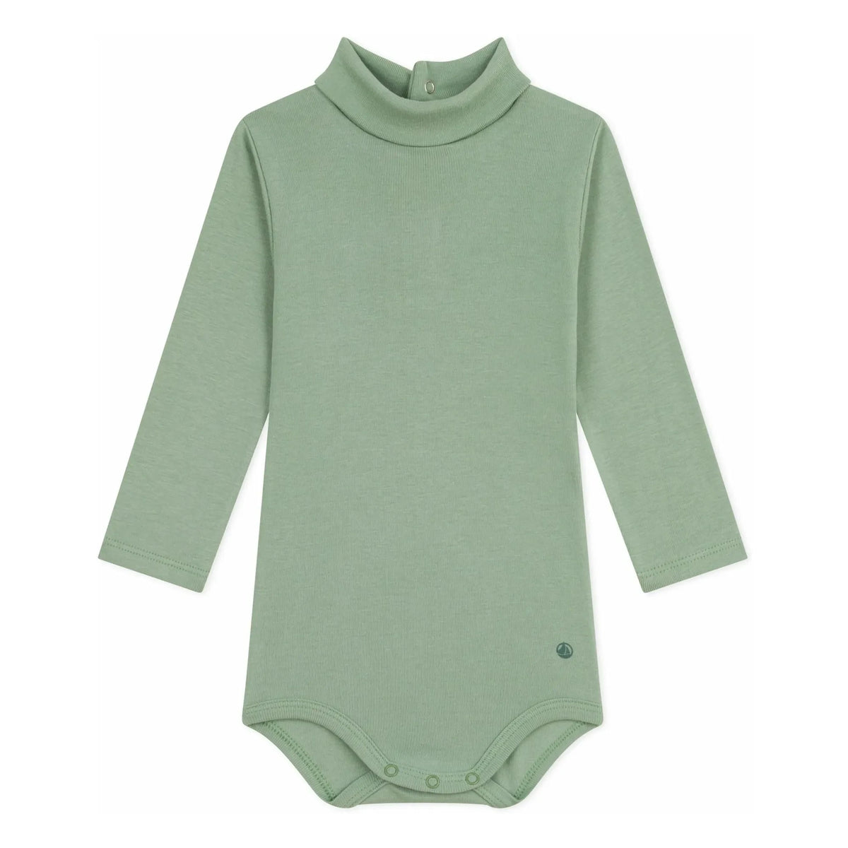 Petit Bateau - Organik pamuk balıkçı yaka body | Sage