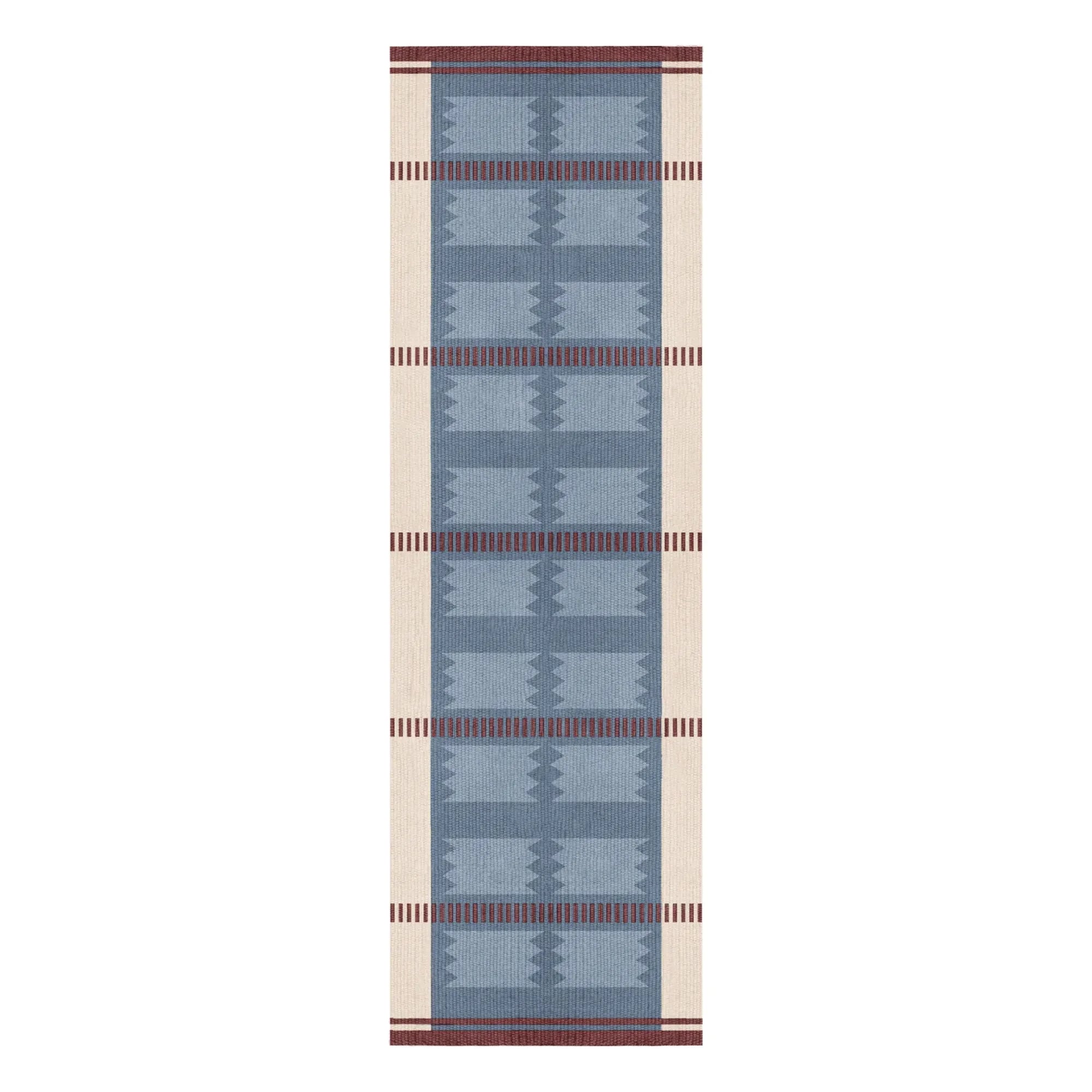 Layered - Wool runner Röllakan Iris | Petrol mavisi