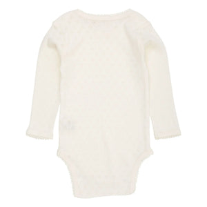 Copenhagen Colors - Short Sleeve Body Pointelle Hearts Organic Cotton | Cream