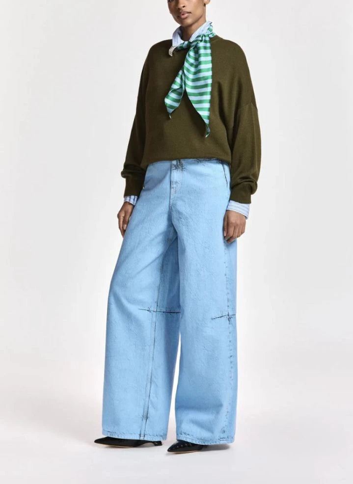 Essentiel Antwerp - Kurtis Schal Pullover | Oliv