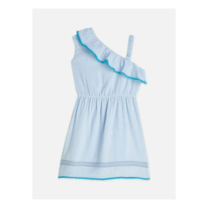 Scotch & Soda - Asymmetrical Ruffle Dress | Pale Blue