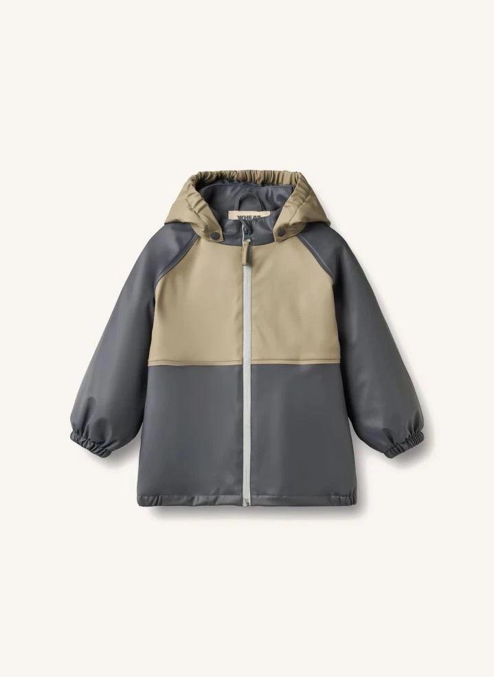 Wheat - Ajojo Regenjacke aus recycelten Fasern | Grau-blau