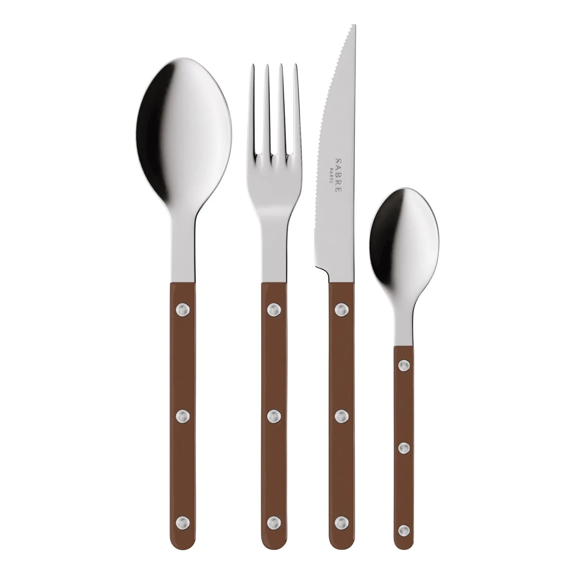 Sabre - Çatal Bıçak Takımı - 4'lü Set | Çikolata