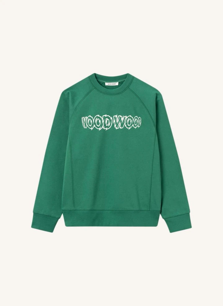 Wood Wood - Hester Organik Pamuklu Sweatshirt | Koyu yeşil