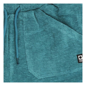 Tumble N'Dry - Kurzes Strand-Port Fouta Bio-Baumwolle | Pfauenblau