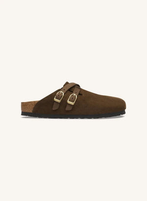 BIRKENSTOCK - Blair Suede Slippers | Dark Brown