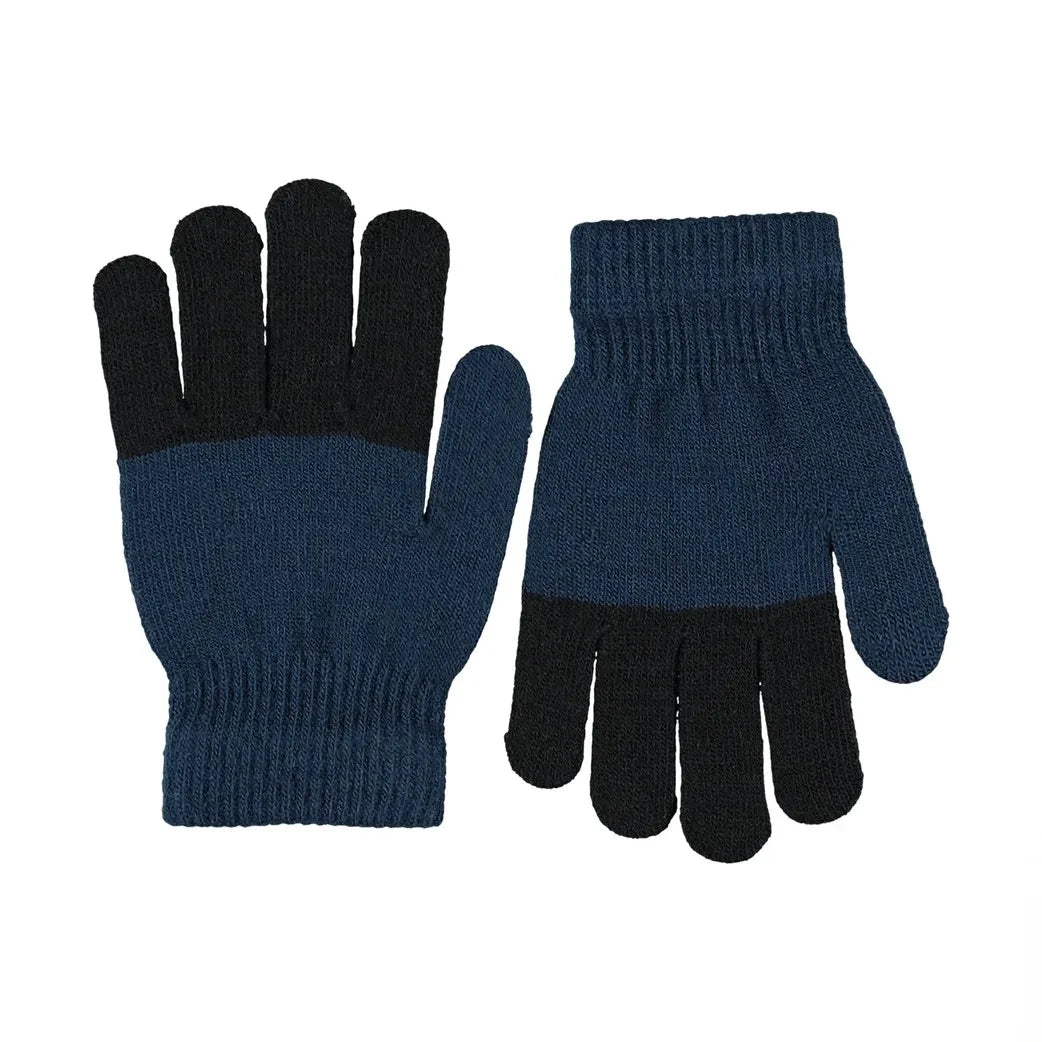 Molo - 2er-Pack Kei gestreifte Handschuhe | Dunkelblau
