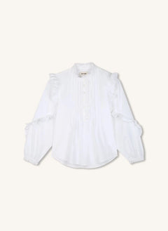 Zadig & Voltaire - Blusa Gisele con Volantes | Blanco