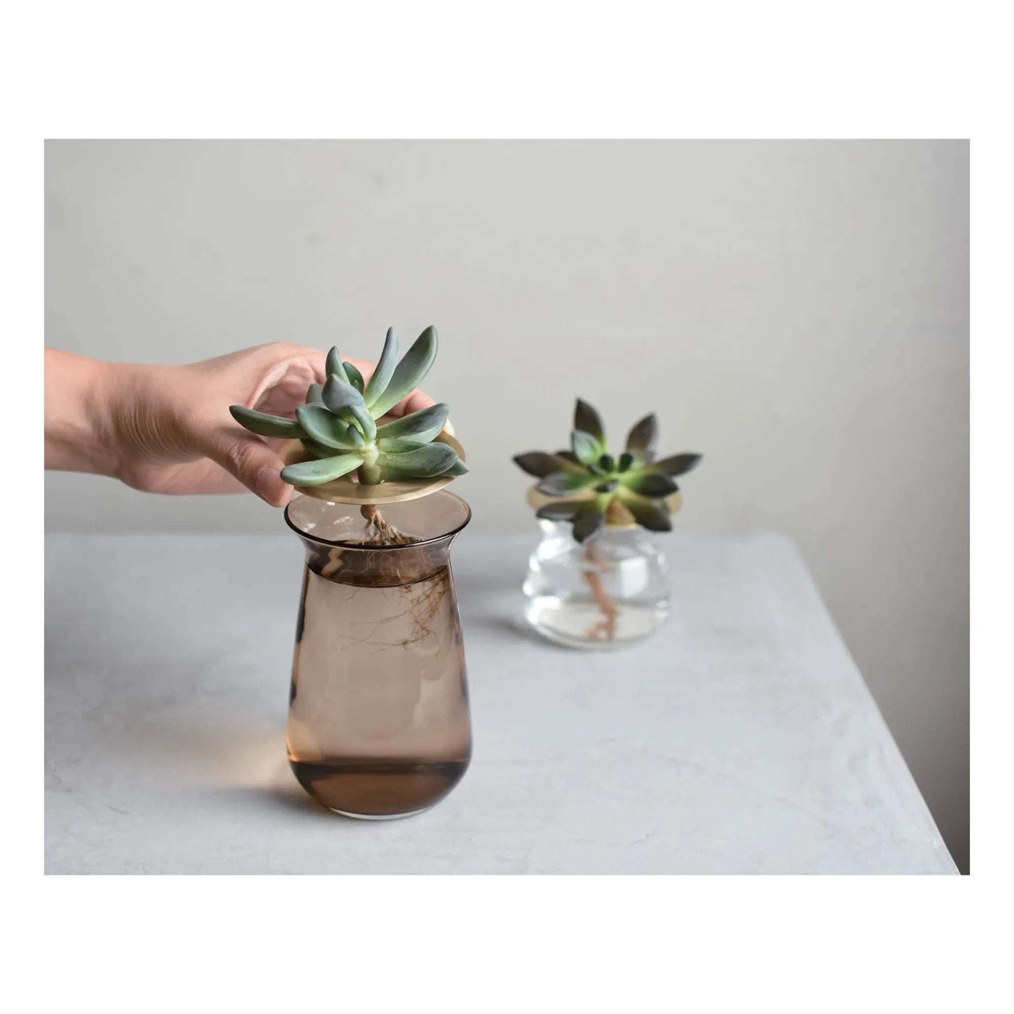 Kinto - Luna Glass Vase | Brown