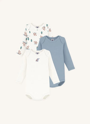 Petit Bateau - Set de 3 camisetas de algodón orgánico para perro | Blanco