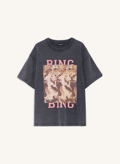 Anine Bing - Cade Tiger Pamuk Tişört | Siyah
