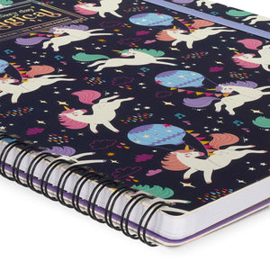 Legami - A4 Lined Notebook with Illustrated Hard Cover - Unicorn - Spiral-Bound