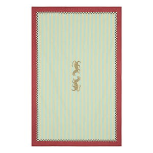 Lisa Corti - Tiger cotton tablecloth, Lisa Corti x The Socialite Family | Turquoise