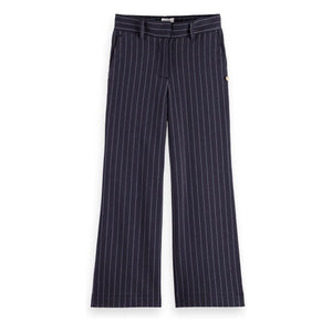Scotch & Soda - Gestreifte Hose mit weitem Bein | Marineblau