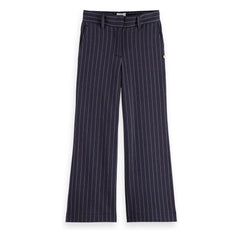 Scotch & Soda - Gestreifte Hose mit weitem Bein | Marineblau