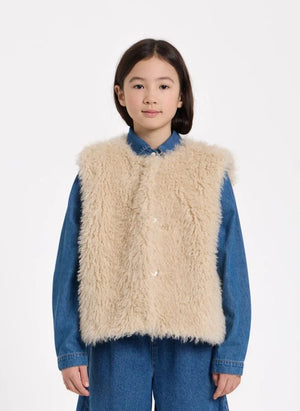 Hundred Pieces - Joyce Giacca in pelliccia senza maniche | Beige
