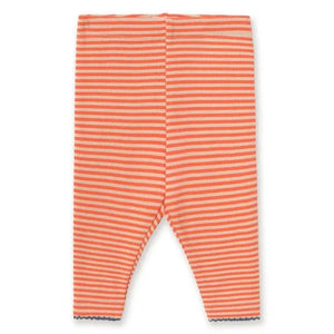 Tinycottons - Organic Cotton Ribbed Striped Leggings | Red