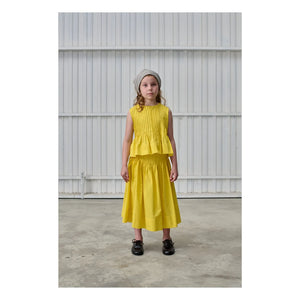Tangerine - Falda midi plisada | Amarilla