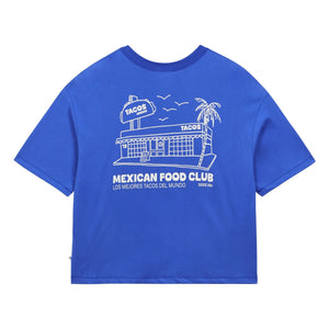 a.p - Mexican Food Organic Cotton T-Shirt | Royal Blue