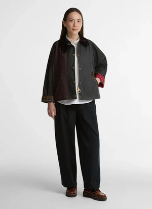 Barbour - Yağlı Patchwork Pamuk "Transport" Ceket | Lacivert