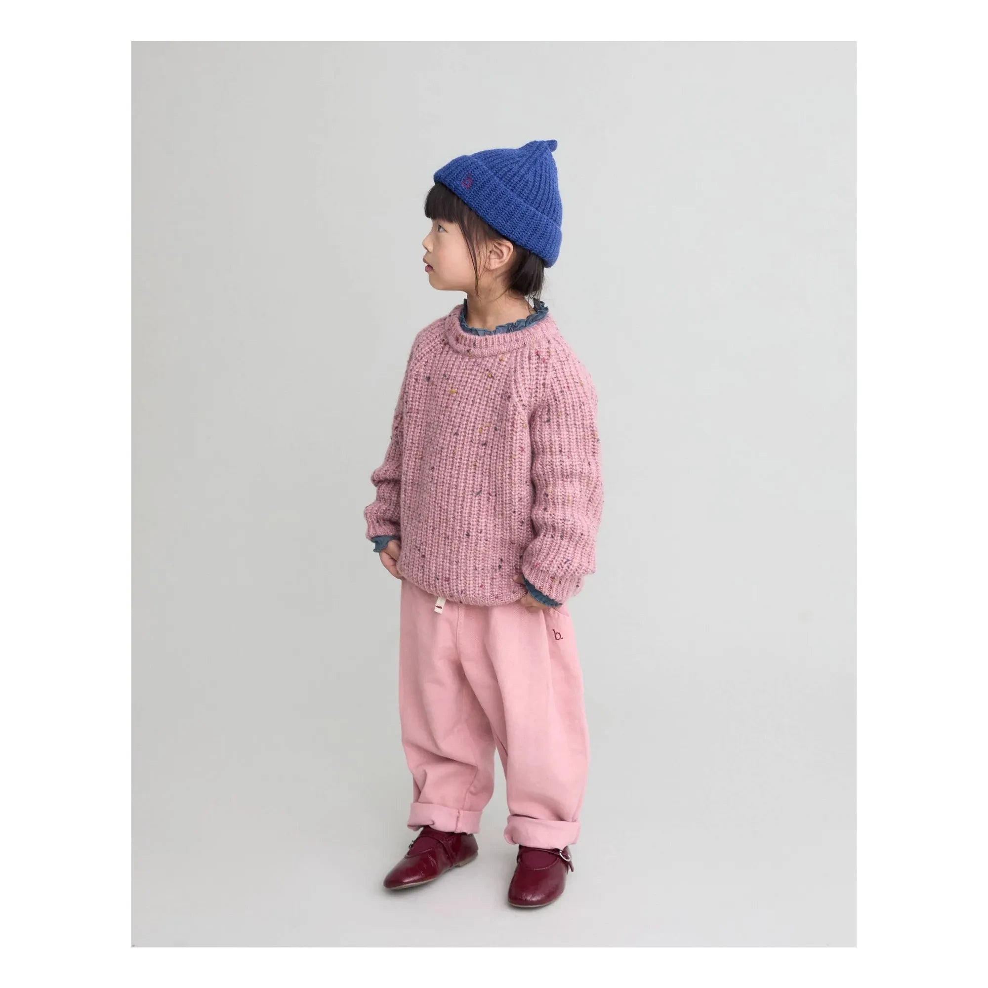 Búho - Jersey chiné con botones | Rosa