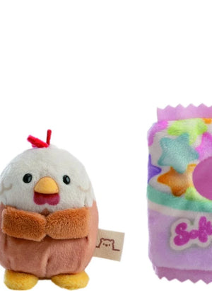 Nici - Kendi Şeker Kostümü İçindeki Keko Horoz Peluş Oyuncak | Beyaz
