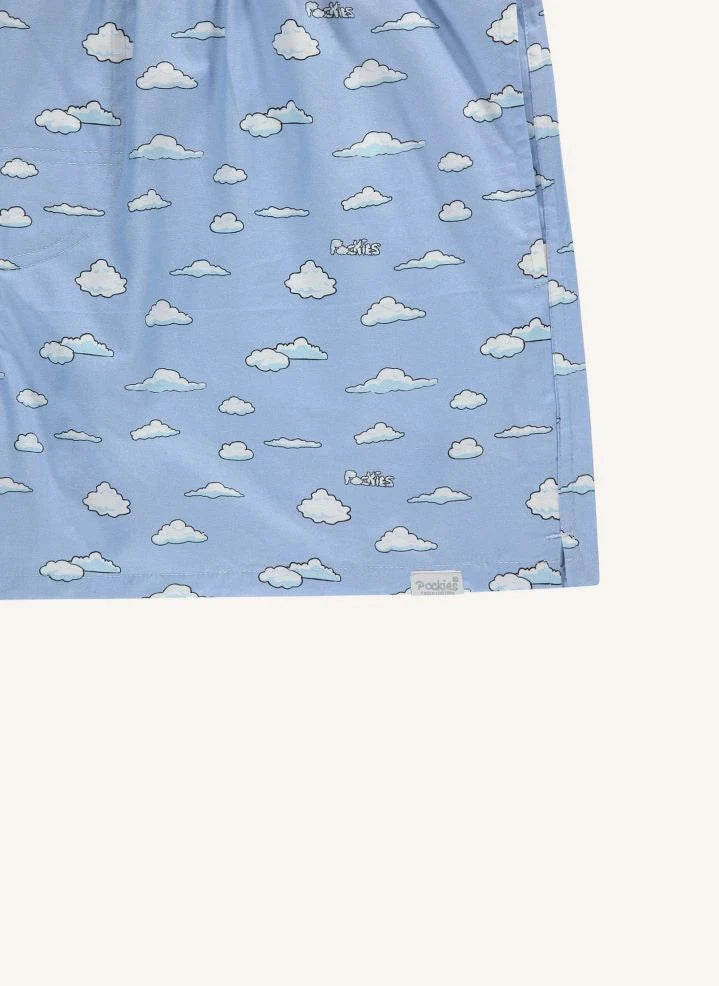 Pockies - "Clouds" Boxer Corto | Azul Claro