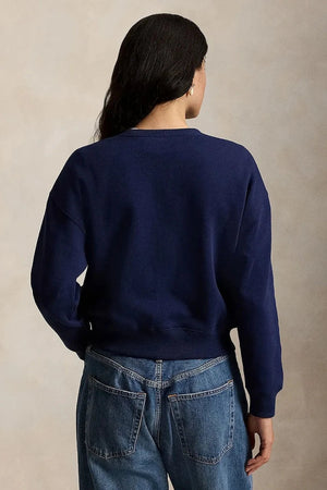 Polo Ralph Lauren fermuarlı kadın sweatshirt pamuklu