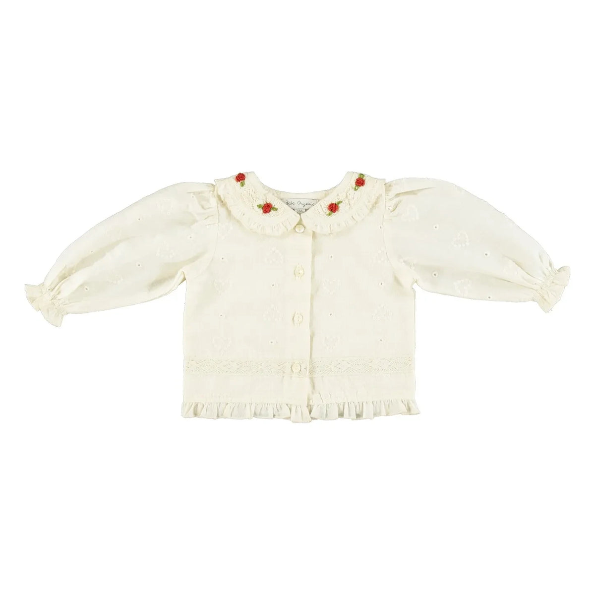 Bebe Organic - Anita Bebek Dantel Bluz | Ekru