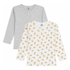 Petit Bateau - 2er-Set Cheetah T-Shirts | Weiß