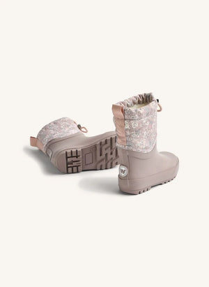 Wheat - Thermo Drizzle Botas de lluvia con estampado floral | Rosa pálido