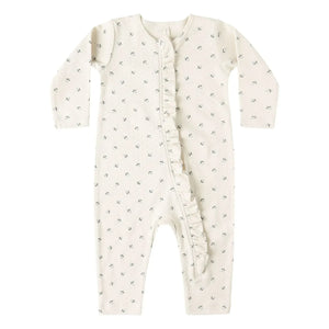 Quincy Mae - Pointelle organic cotton romper | Ecru