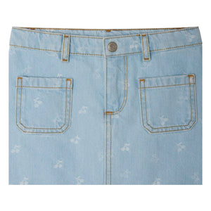 Bonpoint - Tison Cerises Jeansrock | Hellblau