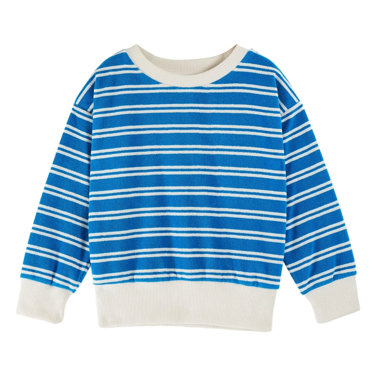 Emile et Ida - Çizgili Sweatshirt | Mavi