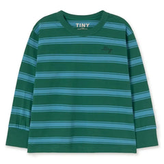 Tinycottons - Organic Cotton Striped T-Shirt | Dark Green