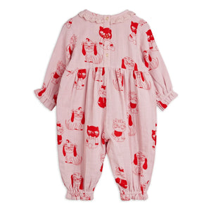 Mini Rodini - Bio-Baumwoll-Strampler mit Tiermotiv | Rosa